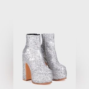 Lemon Drop by Privileged Silver Rodgrigo Platform Boots  (Dolls Kill)